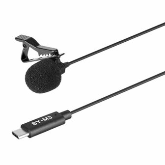 Boya Clip-on Lavalier Microfoon BY-M3 voor USB-C