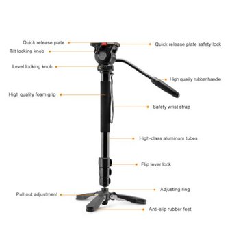 Nest Video Monopod statief NT-329M H145 cm