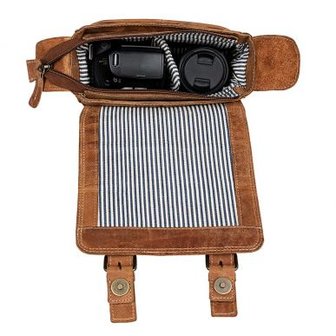 Dorr Kapstadt lederen cameratas cognac small