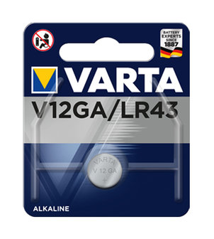 Varta V12GA LR43 1.5V Alkaline batterij