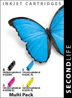 Multipack  Secondlife inkt HP 920 BK, C, M en Y