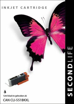 Secondlife inkt Canon CLI 551 Black XL