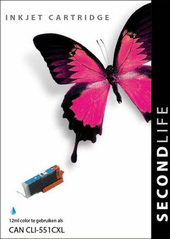 Secondlife inkt Canon CLI 551 Cyan XL