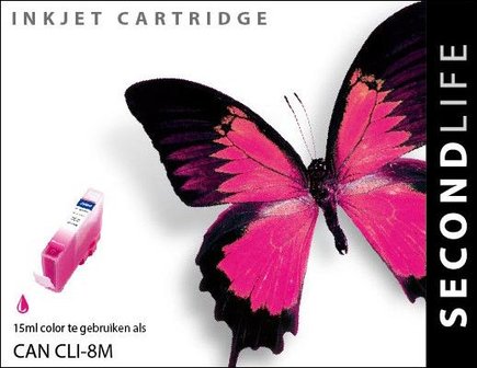 Secondlife inkt Canon CLI-8 Magenta