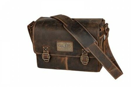 Gillis Trafalgar Leather Photo Shoulder Bag Vintage Brown