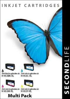 Secondlife inkt HP 953 BCMY XL Multipack