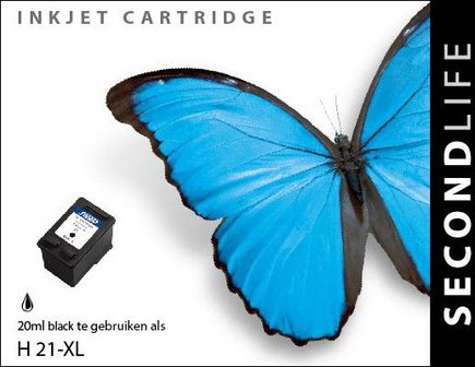 Secondlife inkt HP 21 XL Black