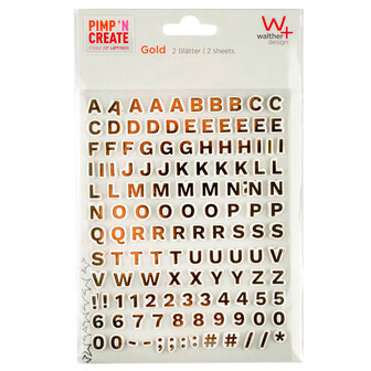 Walther Letters Sticker Set&nbsp;Goud ST6000
