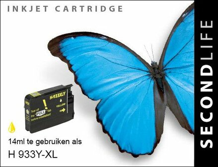 Secondlife inkt HP 933Y XL Yellow