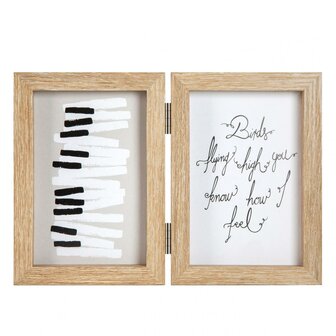 Henzo fotolijst Piano 2x 10x15 cm naturel