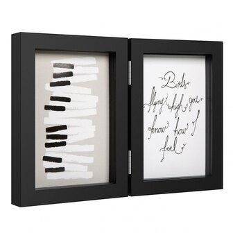 Henzo fotolijst Piano 2x 10x15 cm zwart