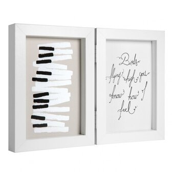 Henzo fotolijst Piano 2x 10x15 cm wit