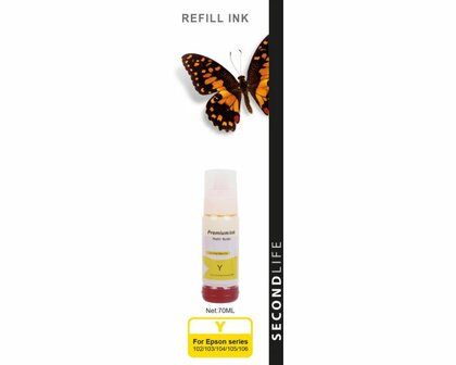 SecondLife Epson 102-104 Yellow inkttank