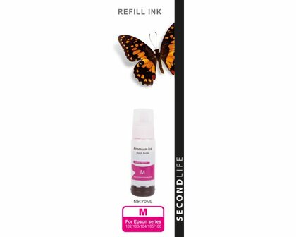SecondLife Epson 102-104 Magenta inkttank