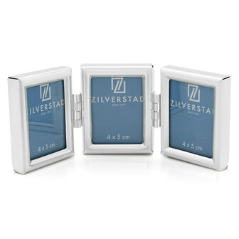 Zilverstad 3x pasfoto 3.5x4.5 cm zilver glans
