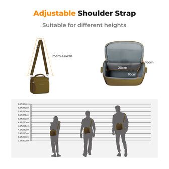 K&amp;F Concept Cameratas 5L bruin