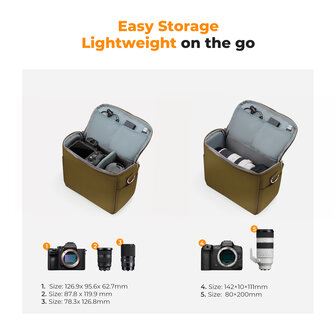 K&amp;F Concept Cameratas 5L bruin