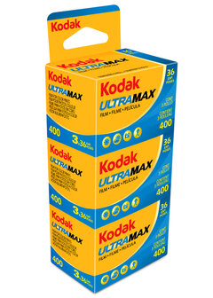 Kodak Ultramax 400-36 3 pak fotorolletjes