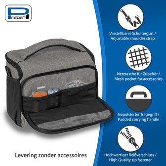 Pedea XL Fashion Pro licht grijs fototas