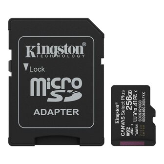 Kingston MicroSDXC Card 256GB Canvas Select Plus Gen3 U1 V10 150MB/s