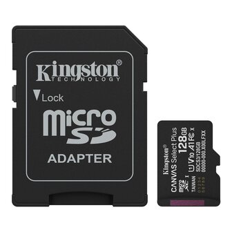 Kingston MicroSDXC Card 128GB Canvas Select Plus Gen3 U1 V10 150MB/s