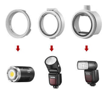 Godox Diffusion Dome ML-CD15 adapters