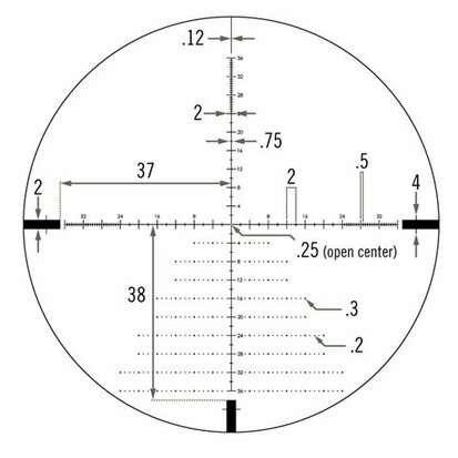 Vortex Diamondback Tactical 6-24x50 FFP Richtkijker, EBR-2C Dradenkruis (MOA)
