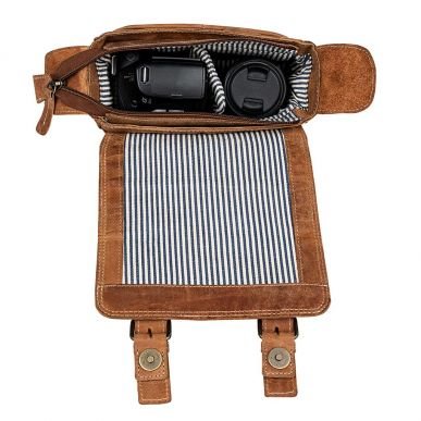 Dorr Kapstadt lederen cameratas cognac small