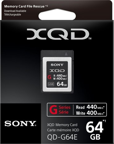 Sony XQD Card 64GB G-series High Speed R440 W400