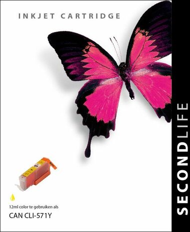 Secondlife inkt Canon CLI 571 XL Yellow
