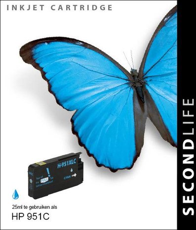 Secondlife inkt HP 951 XL Cyan