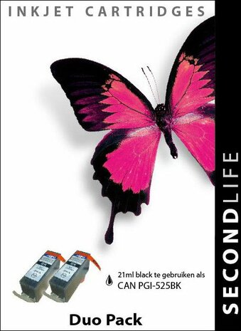 Secondlife inkt Canon PGI 525 Black duopack