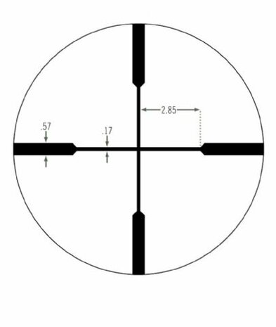 Vortex Crossfire II 2-7x32 Richtkijker, V-Plex Dradenkruis  (MOA)