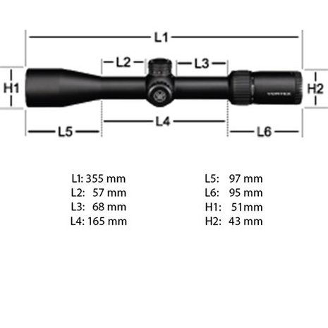 Vortex Diamondback Tactical 4-16x44 FFP Richtkijker, EBR-2C Dradenkruis (MOA)