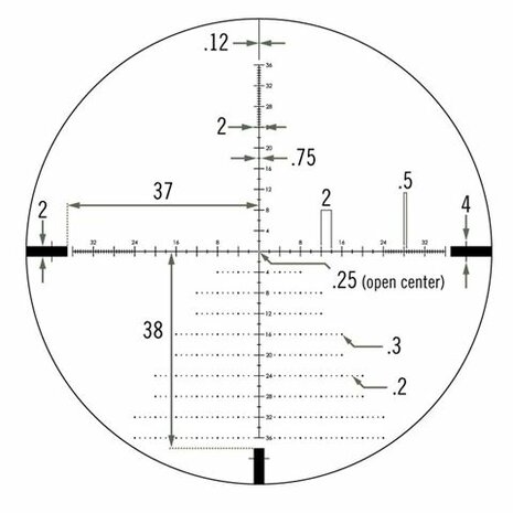 Vortex Diamondback Tactical 6-24x50 FFP Richtkijker, EBR-2C Dradenkruis (MOA)