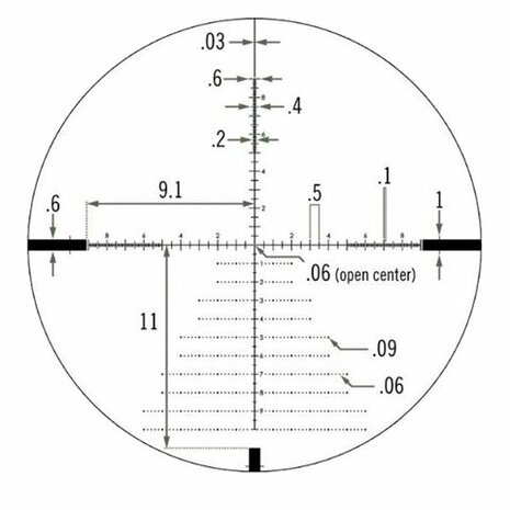 Vortex Diamondback Tactical 4-16x44 FFP Richtkijker, EBR-2C Dradenkruis (MRAD)
