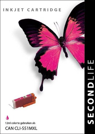 Secondlife inkt Canon CLI 551 Magenta XL