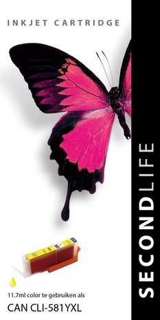 Secondlife inkt Canon CLI-581 XL Yellow