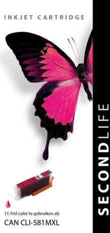 Secondlife inkt Canon CLI-581 XL Magenta