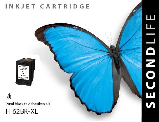 Secondlife inkt HP 62 XL Black