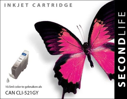 Secondlife inkt Canon CLI-521 Grey