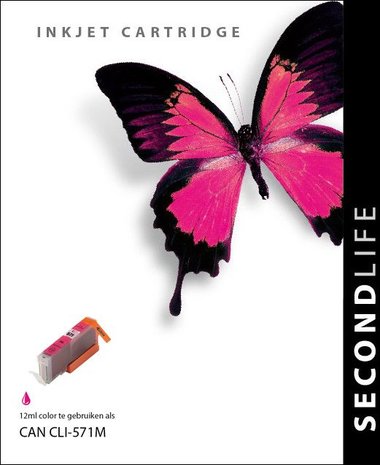 Secondlife inkt Canon CLI 571 XL Magenta