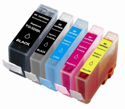 Secondlife inkt Multipack Canon PGI 520 Black & CLI 521 Serie