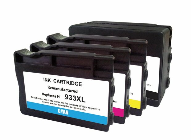 Multipack Secondlife inkt HP 932 BK, 933 C, M en Y