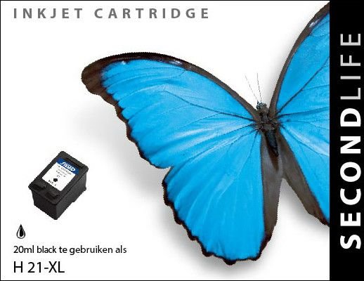 Secondlife inkt HP 21 XL Black