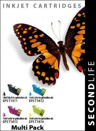 Secondlife inkt Multipack voor Epson T1811 T1812 T1813 T1814