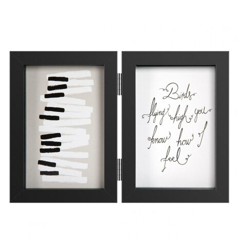 Henzo fotolijst Piano 2x 13x18 cm zwart