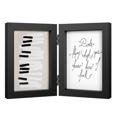 Henzo fotolijst Piano 2x 10x15 cm zwart