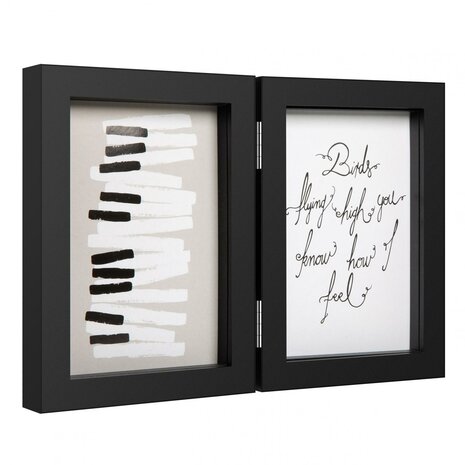 Henzo fotolijst Piano 2x 10x15 cm zwart