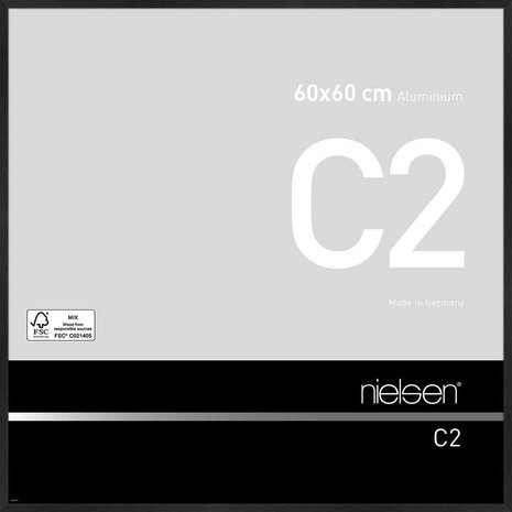 Nielsen fotolijst C2 60x60cm aluminium zwart